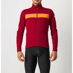 Jacket Castelli Double 3 Jacket - Red/Orange Fluo Castelli