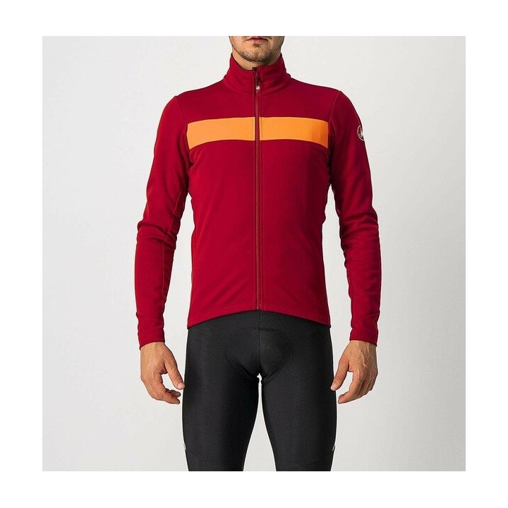 Jacket Castelli Double 3 Jacket - Red/Orange Fluo Castelli