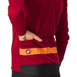 Jacket Castelli Double 3 Jacket - Red/Orange Fluo Castelli