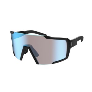 Glasses Scott Shield - Black Matt/Blue Chrome Enhancer Scott