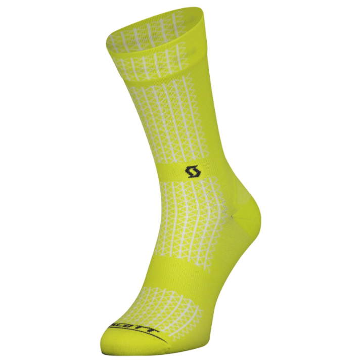 Socks Scott Performance Crew - Sulphur Yellow/Black Scott