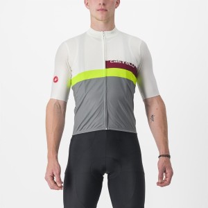 Knife Castelli Jersey Block - Ivory/Bordeaux/Electric Lime Castelli