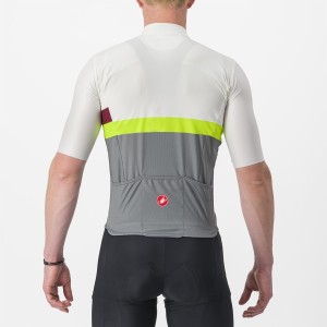 Knife Castelli Jersey Block - Ivory/Bordeaux/Electric Lime Castelli