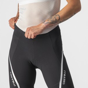 Trousers Castelli Donna Velocissima 3 Short - Black/Silver Castelli