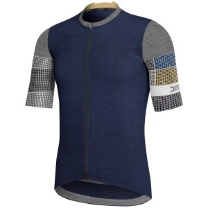 Knife Dotout Stripe jersey - Melange Blue Dotout