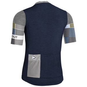 Knife Dotout Stripe jersey - Melange Blue Dotout