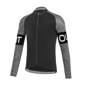 Knife Dotout Block Long Sleeve Jersey - Black/Melange Dark Grey Dotout