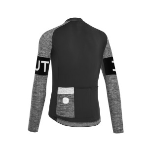 Knife Dotout Block Long Sleeve Jersey - Black/Melange Dark Grey Dotout