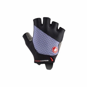 Gloves Castelli Woman Red Race 2 - Black/Violet Mist Castelli