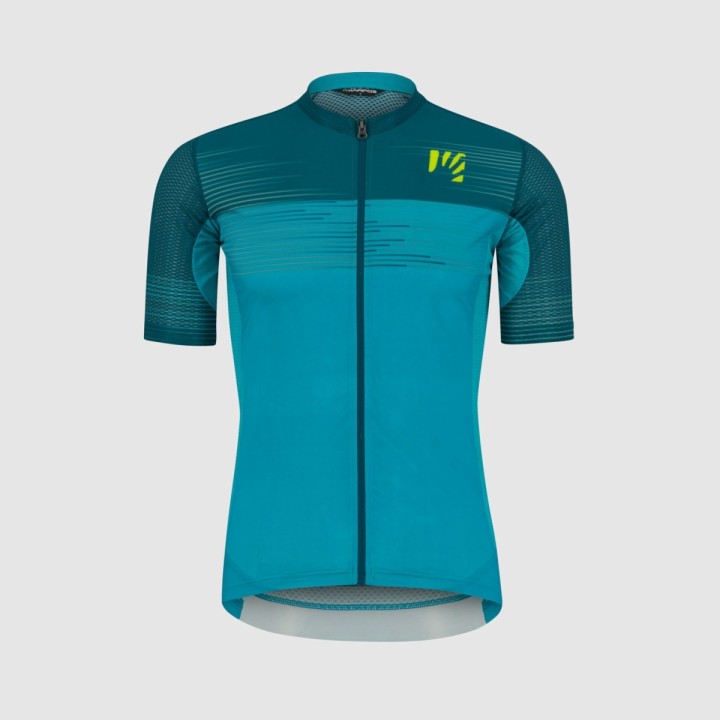 T-shirt Karpos Green Fire Jersey - Blue/Azure/Yellow Fluo Karpos