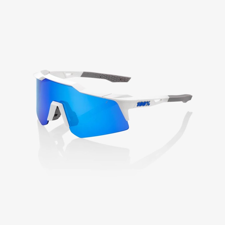 Glasses 100% SPEEDCRAFT XS - Matte White/Blue Mirror 100%