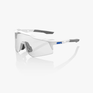 Glasses 100% SPEEDCRAFT XS - Matte White/Blue Mirror 100%