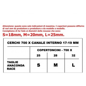 Mousse inserts Race Tubeless Anaconda 3.0 Barbieri Barbieri