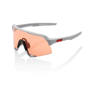 Glasses 100% S3 Soft Tact Stone Grey/Hiper Coral Lens 100%