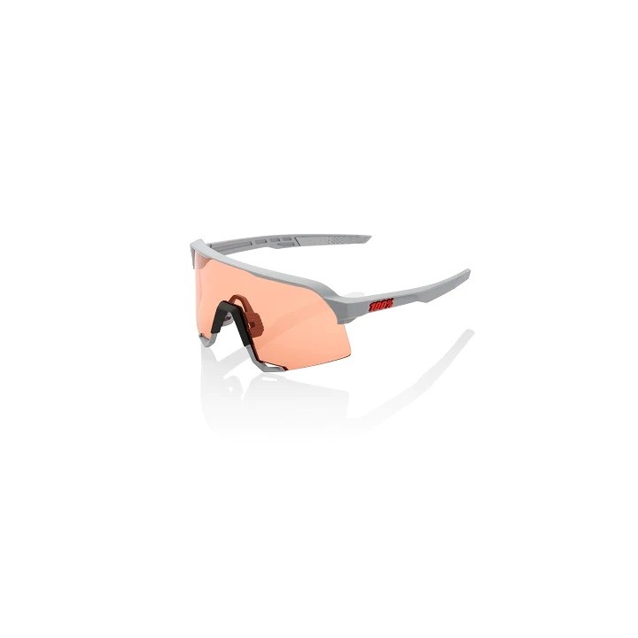 Glasses 100% S3 Soft Tact Stone Grey/Hiper Coral Lens 100%