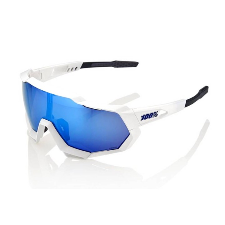 Glasses 100% SPEEDTRAP Matte White/Hiper Blue 100%