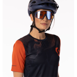 Women's sweater Scott Trail Vertic - Dark Blue/Braze Orange Scott