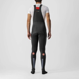 Long salopettes Castelli RoS Bibtight Pass - Black/Silver Reflex Castelli