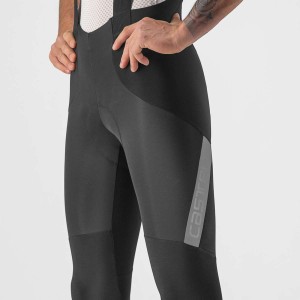 Long salopettes Castelli RoS Bibtight Pass - Black/Silver Reflex Castelli