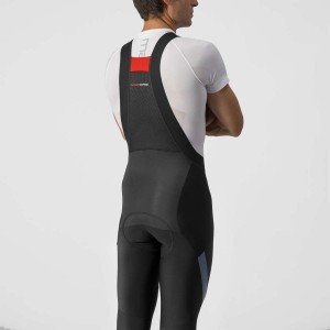 Long salopettes Castelli RoS Bibtight Pass - Black/Silver Reflex Castelli