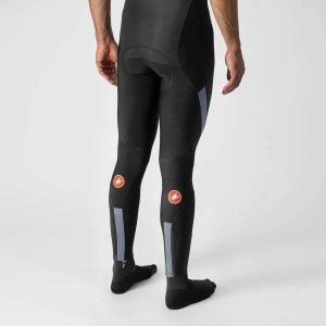 Long salopettes Castelli RoS Bibtight Pass - Black/Silver Reflex Castelli