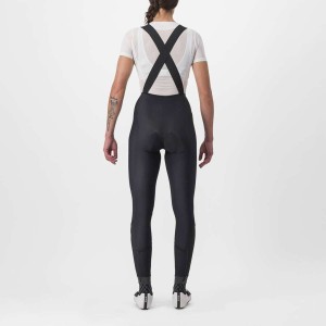 Castelli women's Speedy Dt Bibtight - Black/Black Reflex Castelli