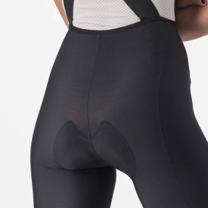 Castelli women's Speedy Dt Bibtight - Black/Black Reflex Castelli