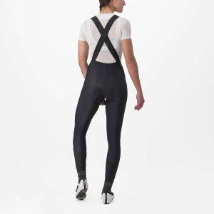 Castelli women's Speedy Dt Bibtight - Black/Black Reflex Castelli