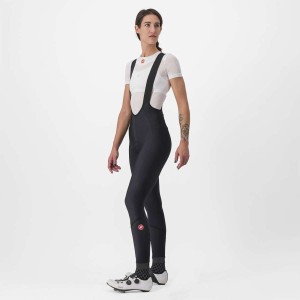 Castelli women's Speedy Dt Bibtight - Black/Black Reflex Castelli