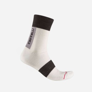 Socks Castelli woman Velocissima Thermal - White Castelli