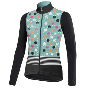 Women's M/L Dotout Fanatica Wool Jersey - Turquoise/Black Dotout