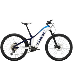 Trek Powerfly FS 7 Gen 2 bicycle - Crystal White/Alpine-Dark Blue Fade 2022 Trek Bikes