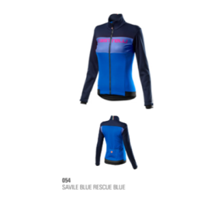 M/L sweater Castelli woman Como Jacket - Savile blue/Rescue blue Castelli