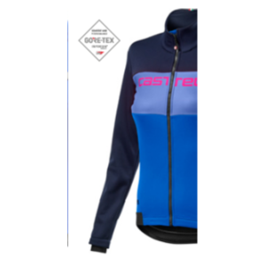 M/L sweater Castelli woman Como Jacket - Savile blue/Rescue blue Castelli