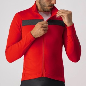 Knife Castelli Puro 3 Jersey - Red/Black reflex Castelli