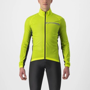 Mantellina Castelli Stretch Jacket Team - Electric lime/Dark Gray Castelli