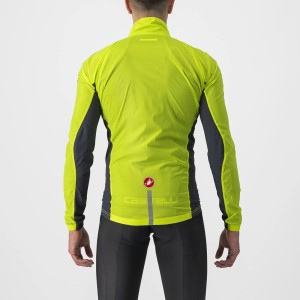 Mantellina Castelli Stretch Jacket Team - Electric lime/Dark Gray Castelli