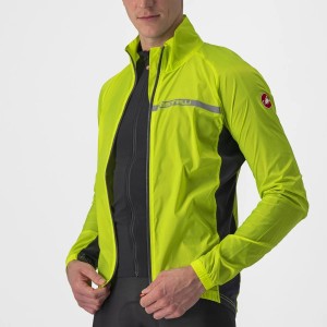 Mantellina Castelli Stretch Jacket Team - Electric lime/Dark Gray Castelli