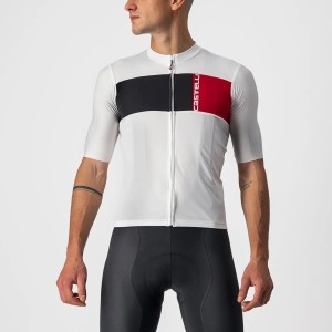 Knife Castelli Prologue 7 jersey - Ivory/Light black-red Castelli