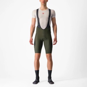 Short salopettes Castelli Unlimited Cargo bibshort - Deep green Castelli