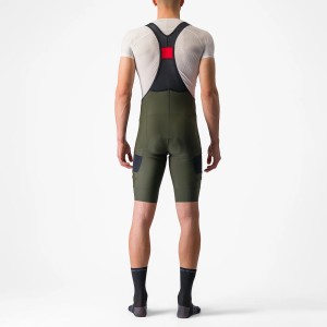 Short salopettes Castelli Unlimited Cargo bibshort - Deep green Castelli