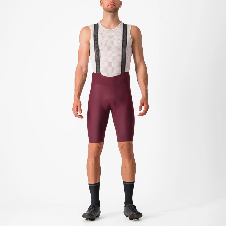 Short salopettes Castelli Espresso bibshort - Deep burgundy Castelli