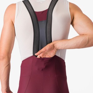 Short salopettes Castelli Espresso bibshort - Deep burgundy Castelli