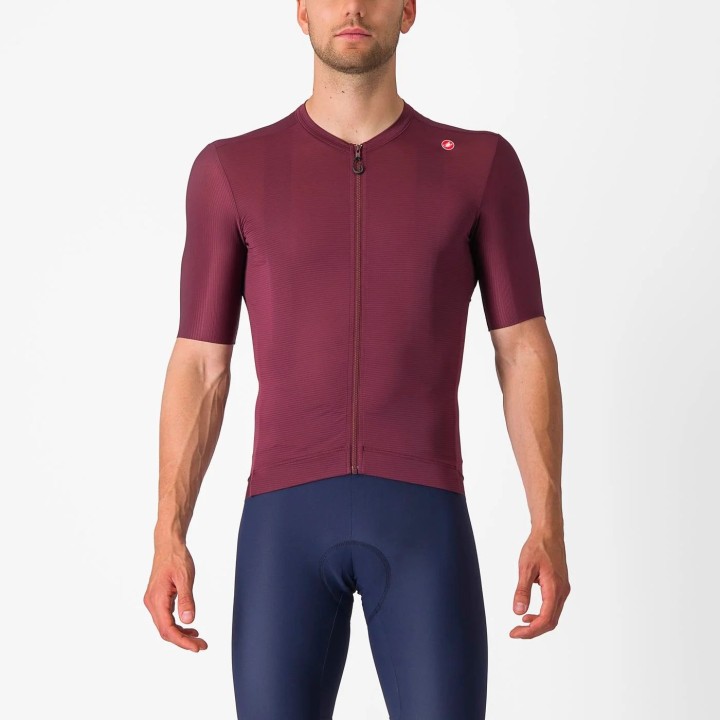 Knife Castelli Espresso jersey - Deep bordeaux/Silver moon Castelli