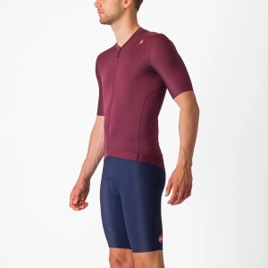 Knife Castelli Espresso jersey - Deep bordeaux/Silver moon Castelli