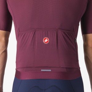 Knife Castelli Espresso jersey - Deep bordeaux/Silver moon Castelli