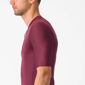 Knife Castelli Espresso jersey - Deep bordeaux/Silver moon Castelli