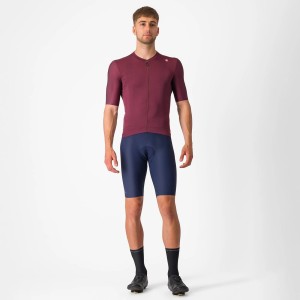 Knife Castelli Espresso jersey - Deep bordeaux/Silver moon Castelli