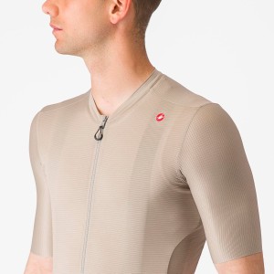 Knife Castelli Espresso jersey - Clay/Black Castelli