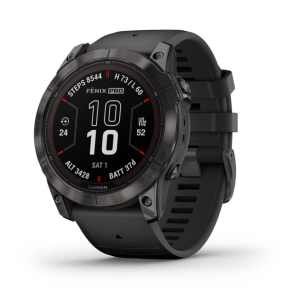 fēnix® 7X Pro Garmin Smartwatch Watch – Sapphire Solar Edition Carbon Gray Garmin